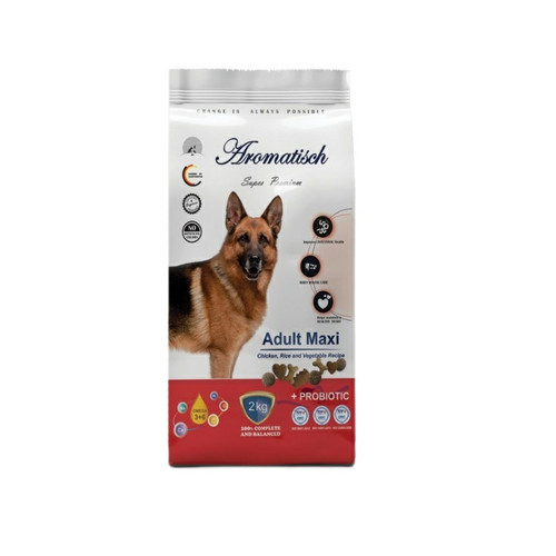 غذای خشک سگ آروماتیش مدل Adult maxi chicken وزن 2 کیلوگرم