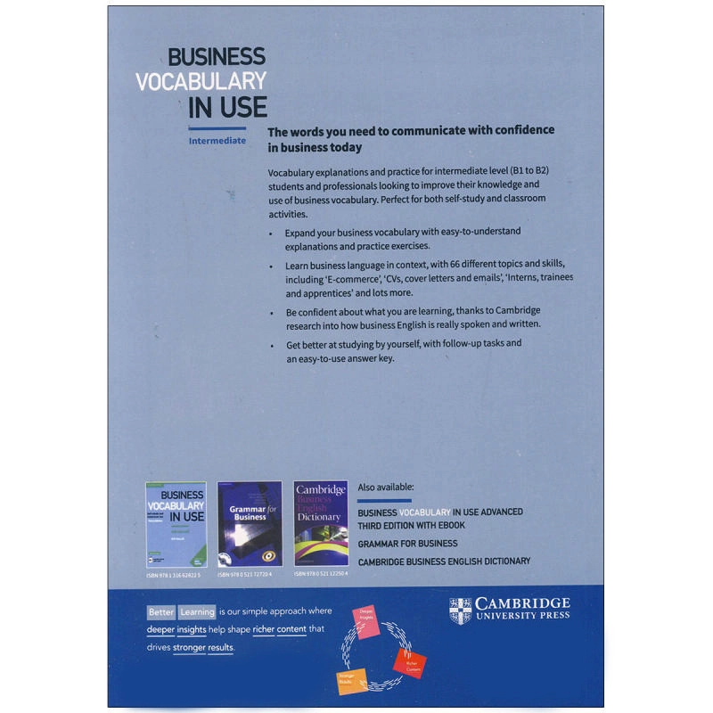 کتاب Vocabulary in Use Business 3nd Intermediate اثر Bill Mascull انتشارات _x000D_ انتشارات دانشگاه کمبریج